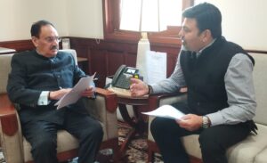 सावनेर येथील भव्य खत निर्मिती प्रकल्पासंदर्भात आमदार डॉ आशिषराव देशमुख यांनी घेतली जेपी नड्डा यांची संसदेत भेट..!